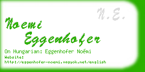 noemi eggenhofer business card